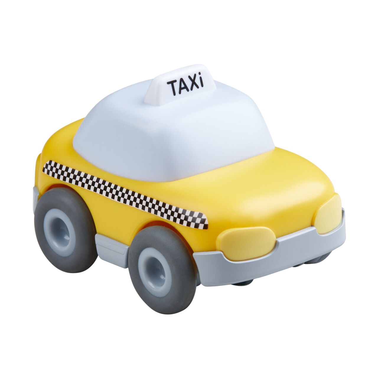 HABA Toddler Car Toy – Kullerbu Taxi Push and Go Racing Car for Kids Ages 2 and Up, Friction Powered Cars for Kullerbu Track System